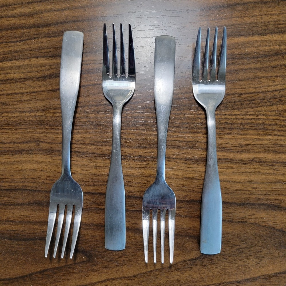 4 Cambridge Madison Stainless Steel 6 1/8" Salad Forks Flatware Silverware Lot